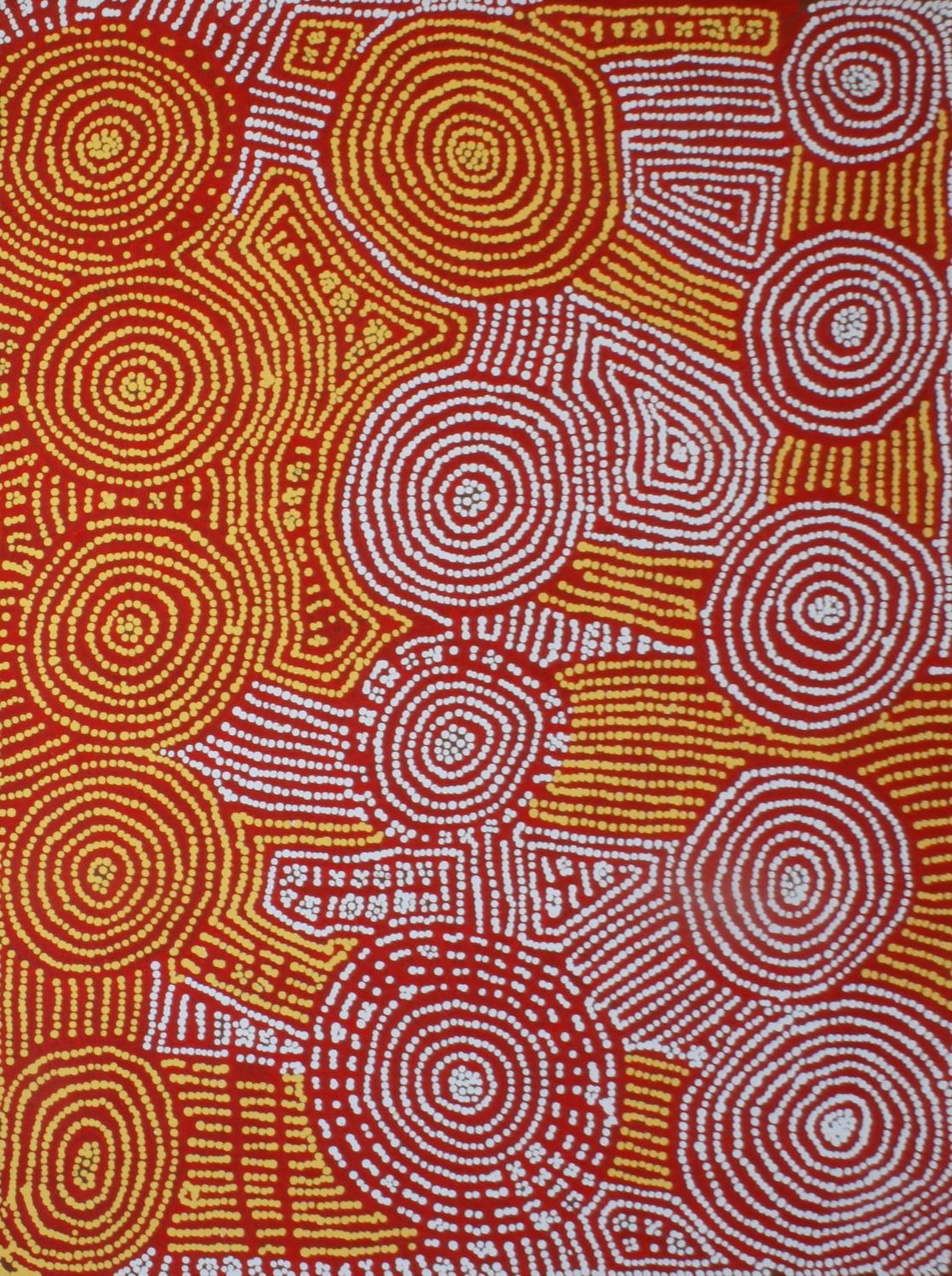 Tingari Cycle by Barney Campbell Tjakamarra 91x122cm