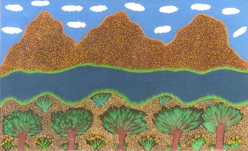My Country by Nellie Rubuntja Apetyarr, 60x96cm