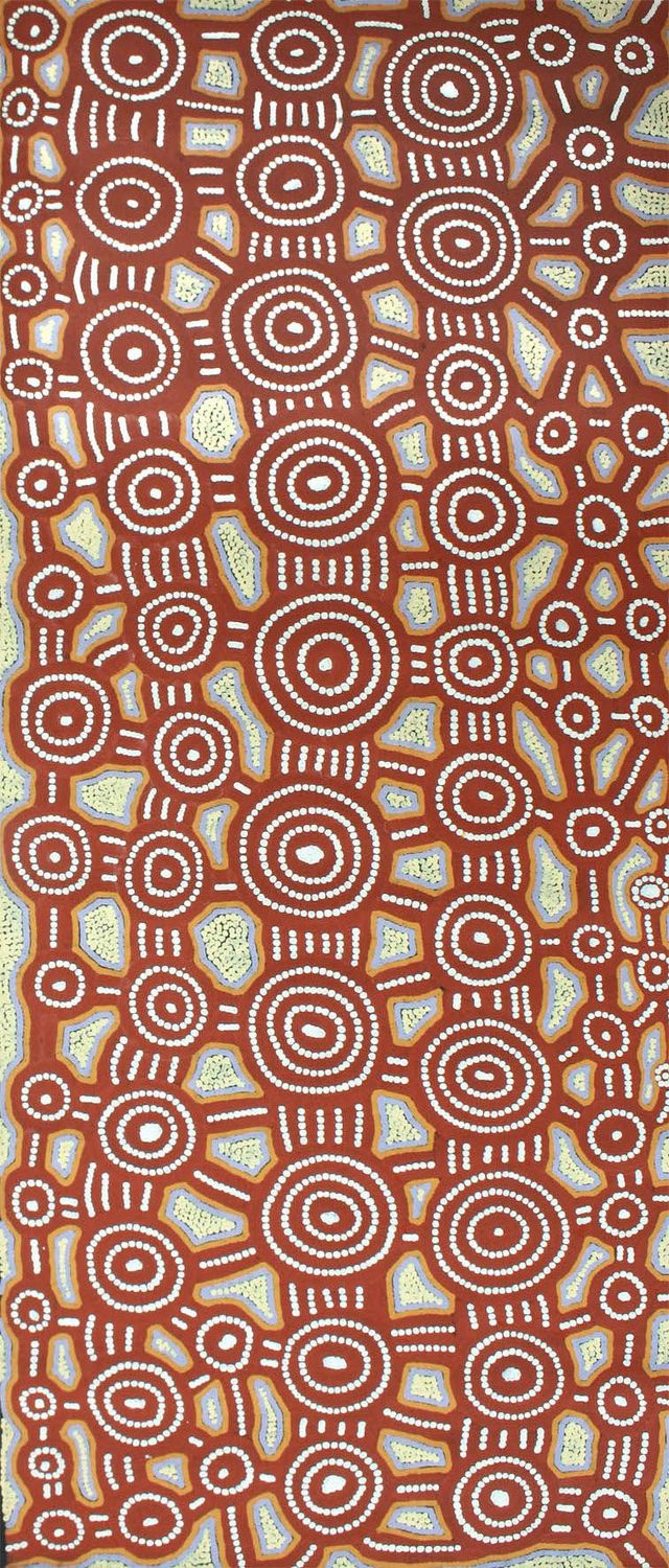 Tingari Cycle 1999 by Dinny Campbell Tjampitjinpa, 151x61cm