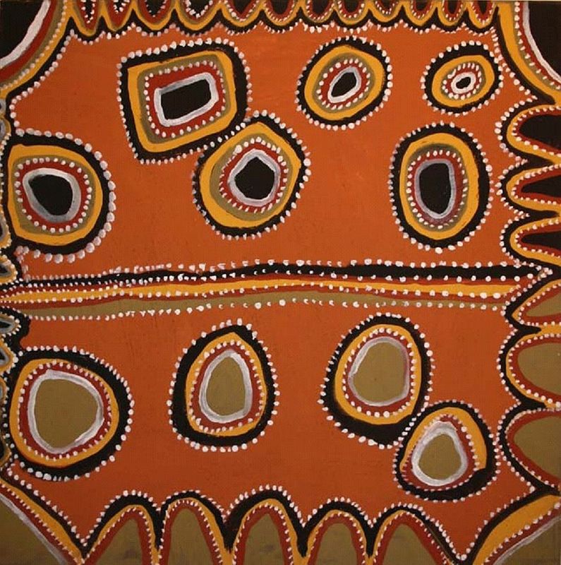 Ngoonborliny and Madjalindy 2006 by Mignonette Jamin 76x76cm