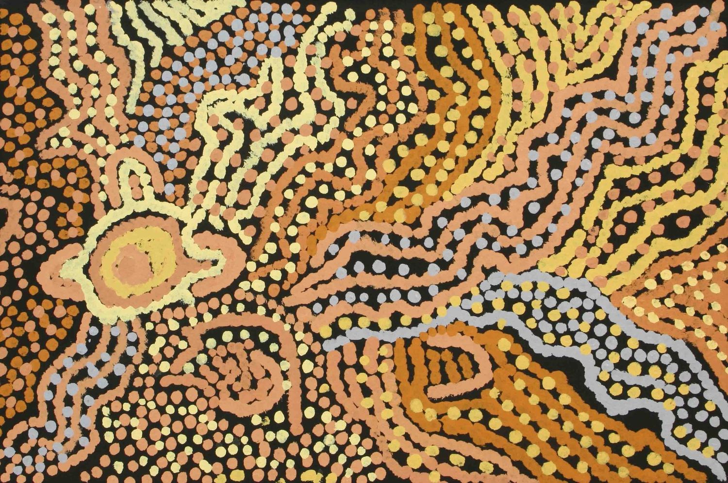 Mikuntji - Tilau's Fathers Country by Tilau Nangala, 40x61cm Cat 13757TN