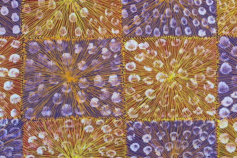 Wild Flowers, 2007 by Lucky Morton Kngwarreye 122x182cm Cat 10478LM