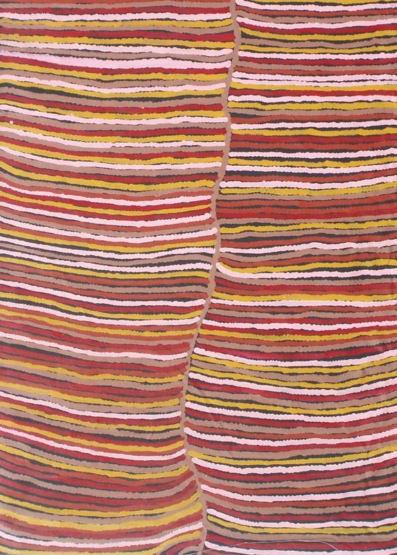 "Awelye for Bush Medicine Leaves 2002" by Abie Kemarre Loy  152x91cm
