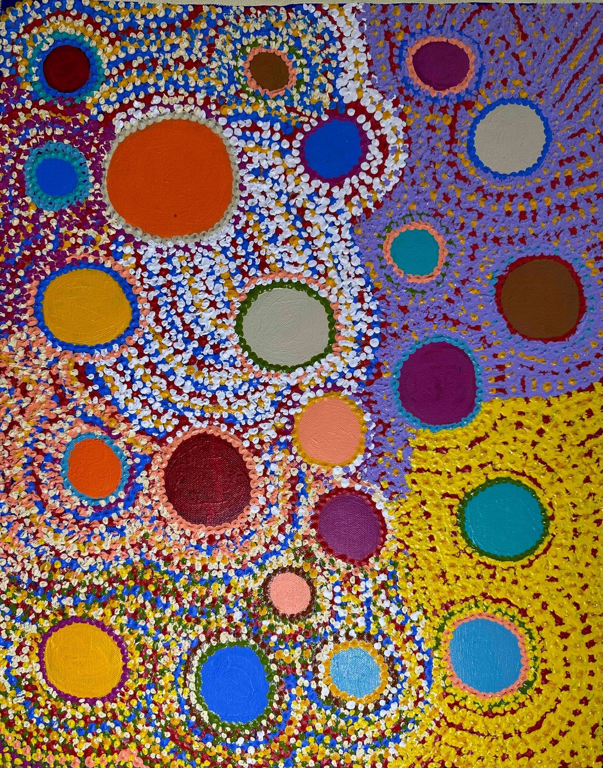 Bush Seeds through Country by Violet Samson, 43x54cm