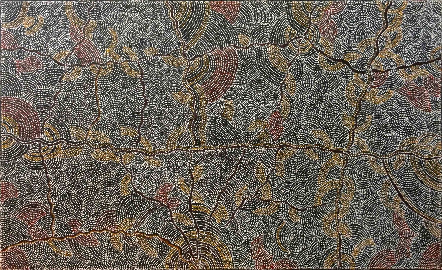 Sandhills of Mina Mina by Dorothy Napangardi 198x122cm 7756DN