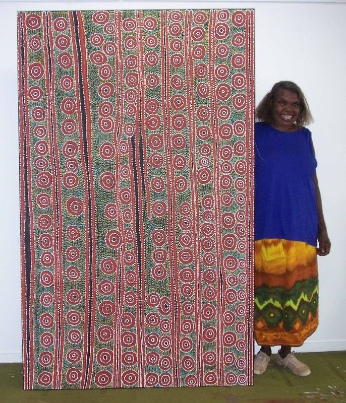 Beyond Mina Mina (Bilby Dreaming) by Dorothy Napangardi, 198x122cm 9749DN