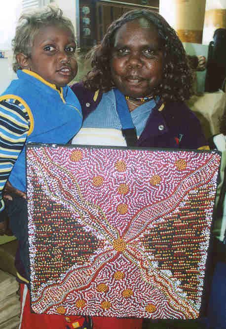 Pirlinyanu 2002 by Julie Nangala Robertson, 41x41cm