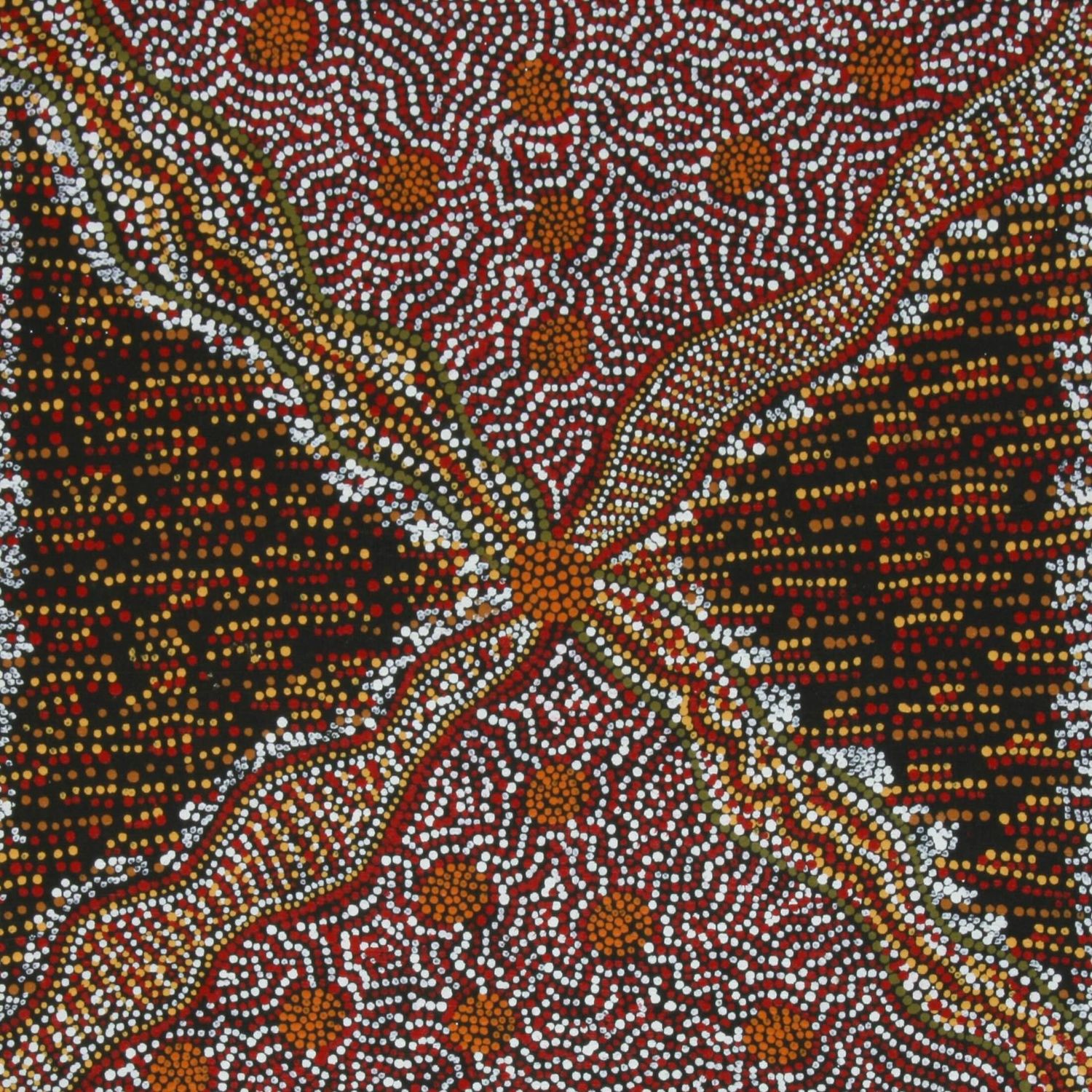 Pirlinyanu 2002 by Julie Nangala Robertson, 41x41cm