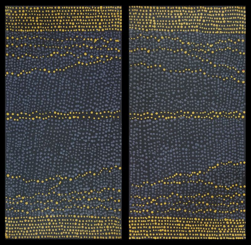 Pirlinyanu (Diptych) by Julie Nangala Robertson, 60x60cm overall