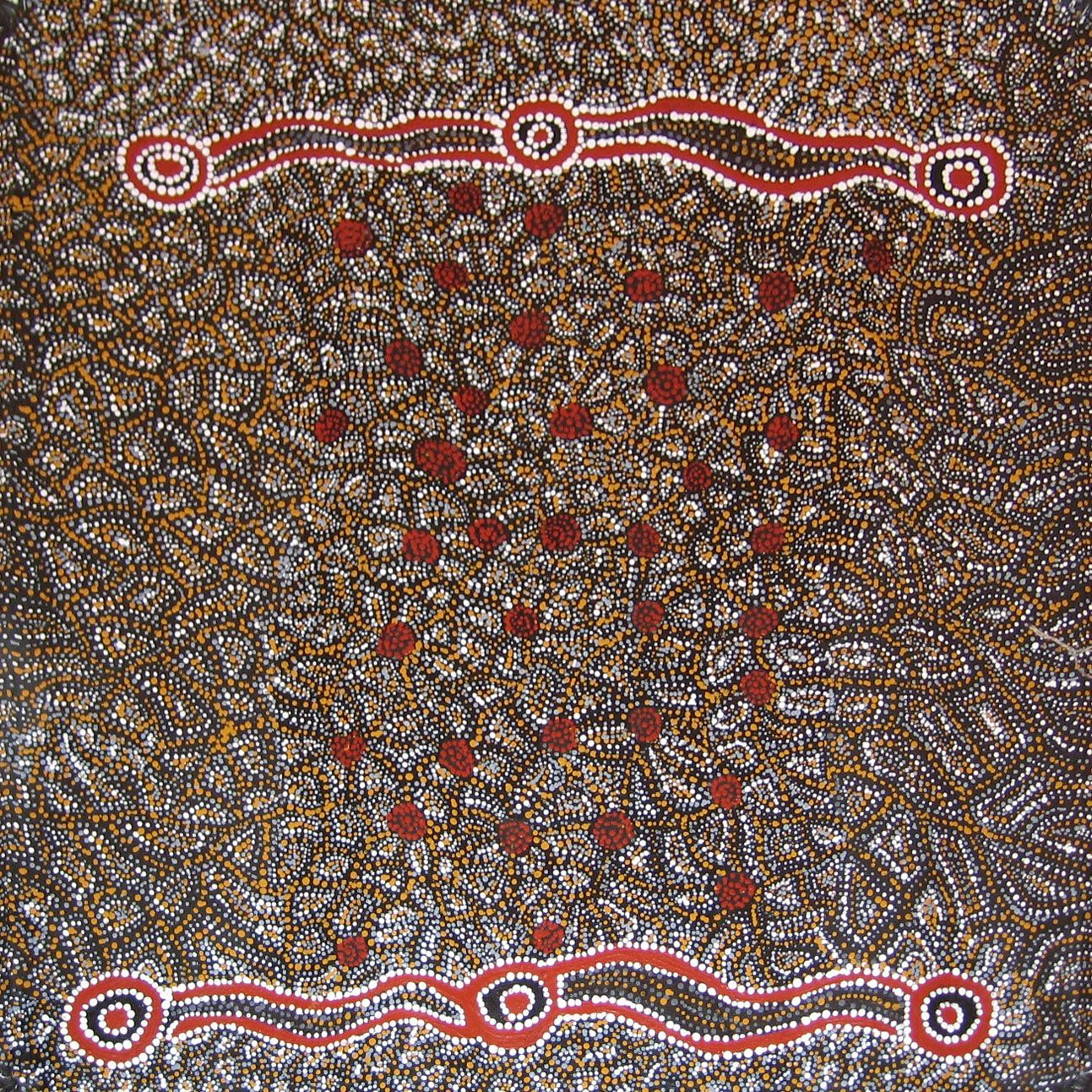 Ngapa Jukurrpa  by Sabrina Nangala Robertson 61x61cm 9377SR