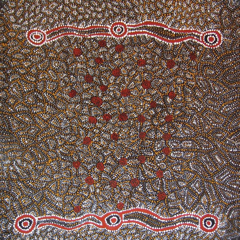 Ngapa Jukurrpa  by Sabrina Nangala Robertson 61x61cm 9377SR