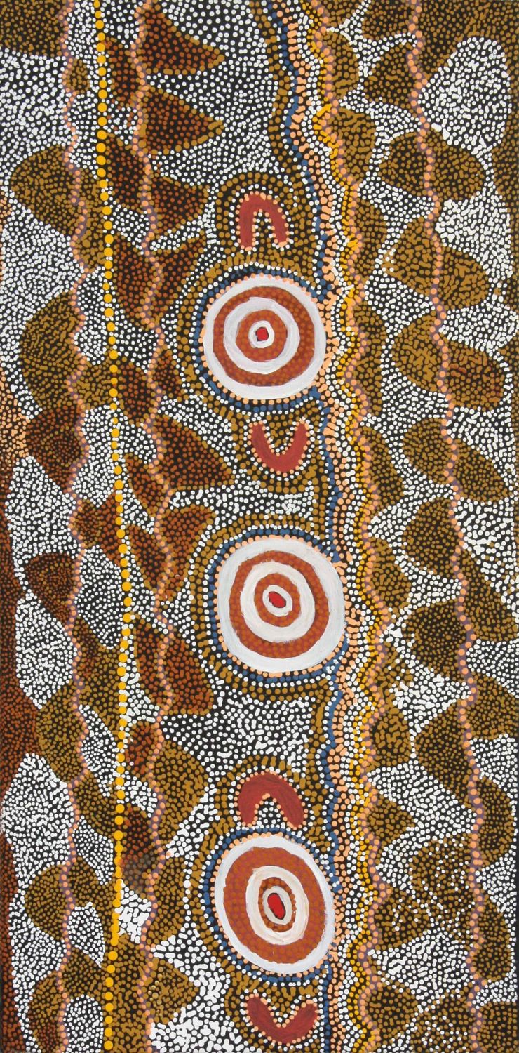 Women Painted Up for Ceremony by Ruby Doolan Penangka, 61x30cm