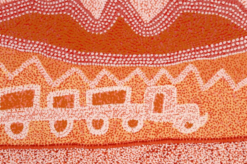 Jimmy Pike Original screenprint "Road train"