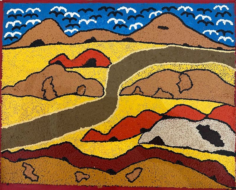 Wutunugurra by Susie Nawarrey Peterson, 50x40cm