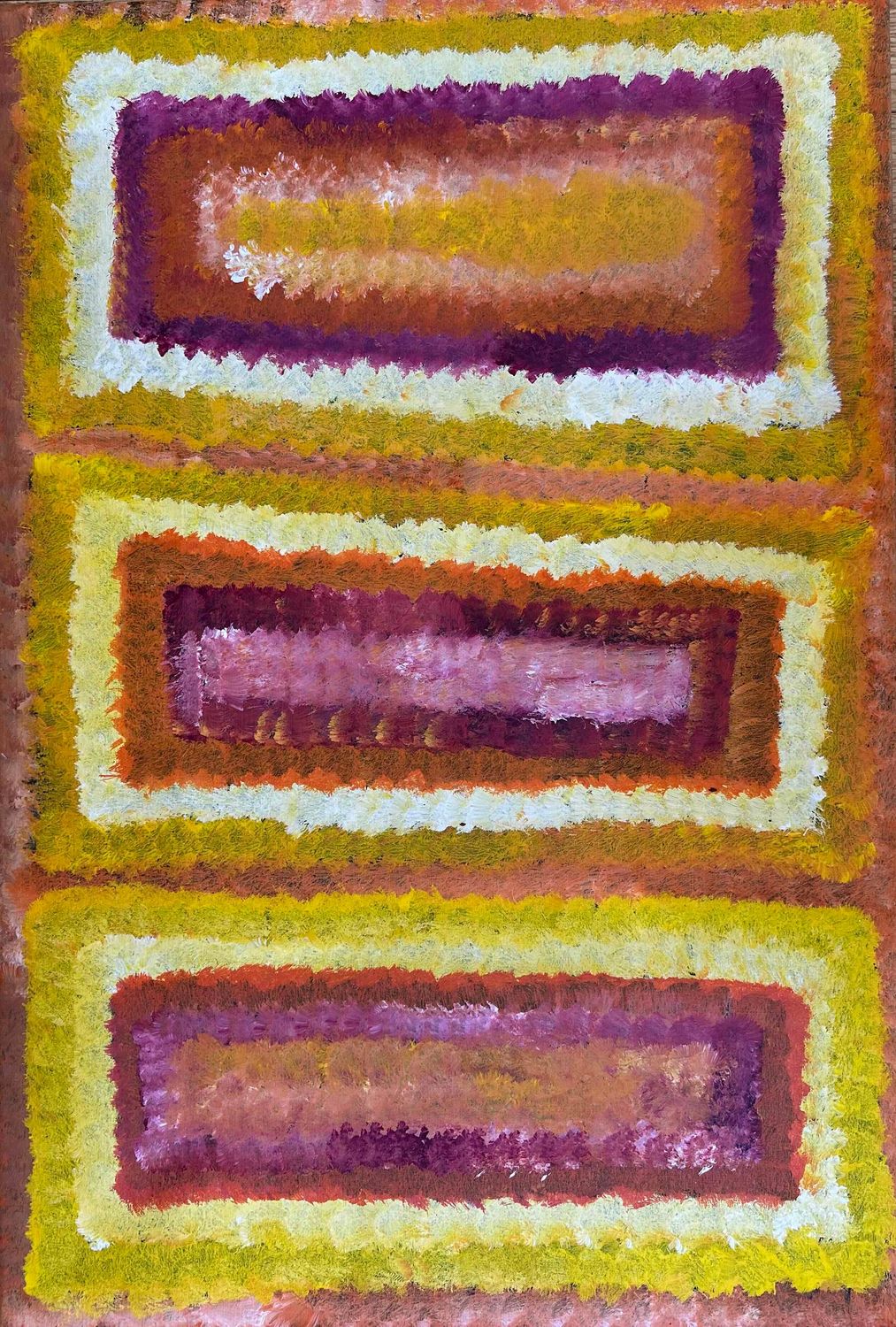 Bush Yam Dreaming 2007 by Evelyn Pultara 62x93cm