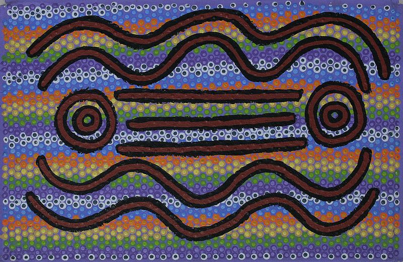 Water Dreaming by Denise Nangala Egan, 30x46cm