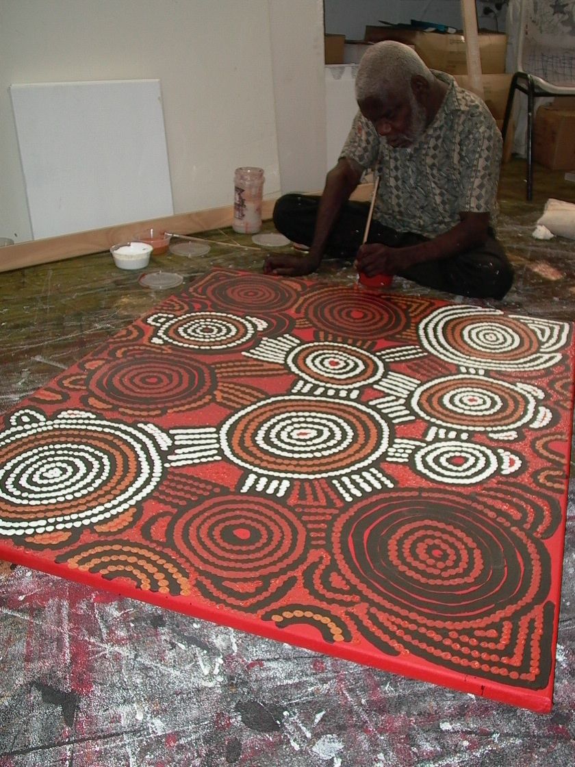 Tingari Cycle 2005  by Barney Campbell Tjakamarra 96x122cm Cat 9024BC