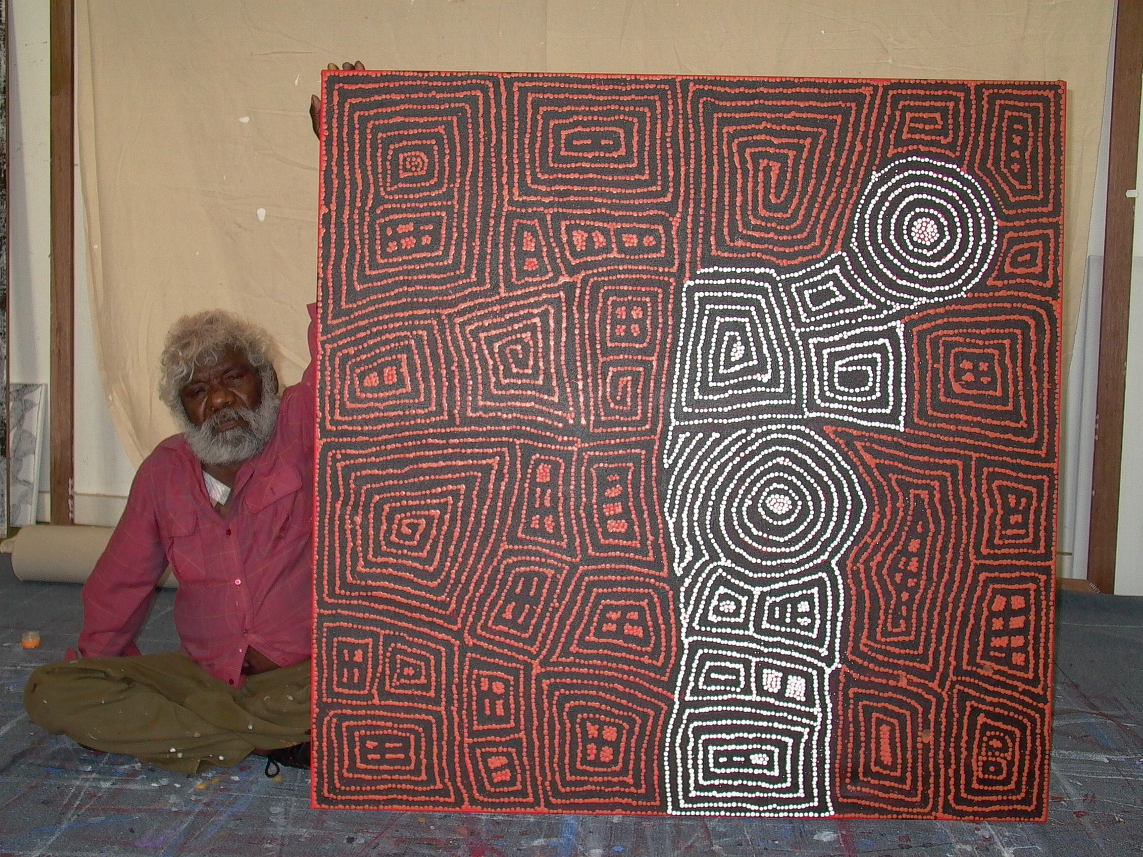 Malliera Ceremonies by Barney Campbell Tjakamarra 122x122cm 9472BC