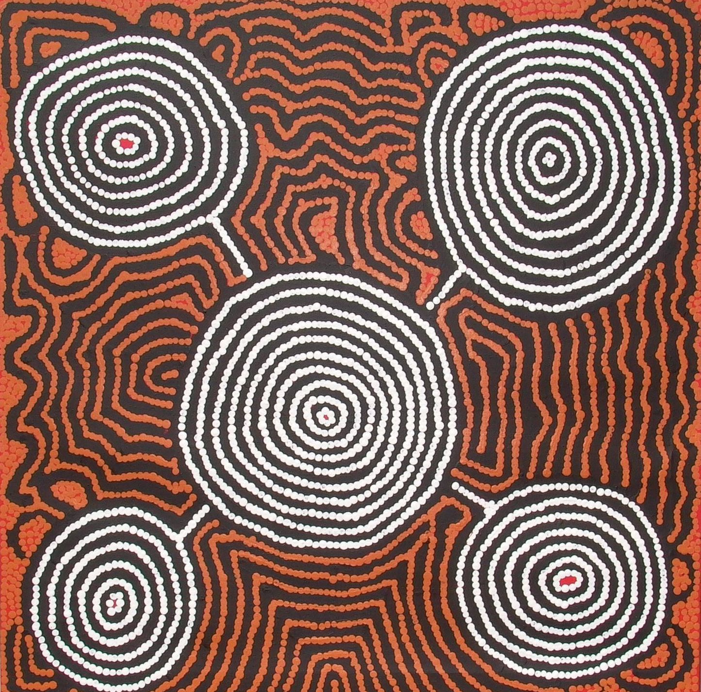 Tingari Cycle  by Barney Campbell Tjakamarra, 91x91cm 9242BC