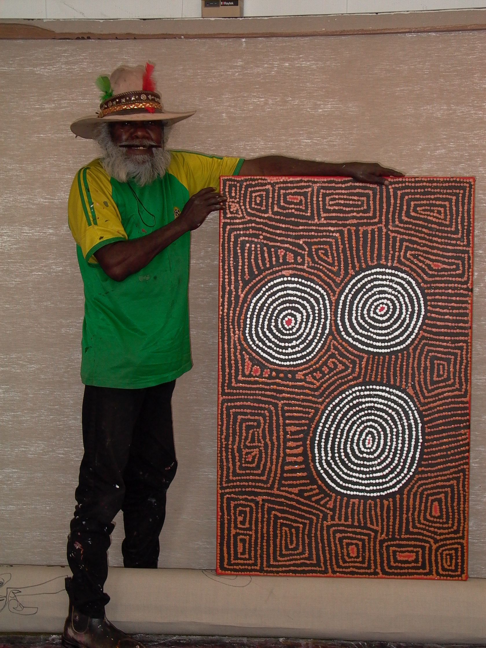 Tingari Cycle (2005) by Barney Campbell Tjakamarra 76x122cm Cat 9287BC