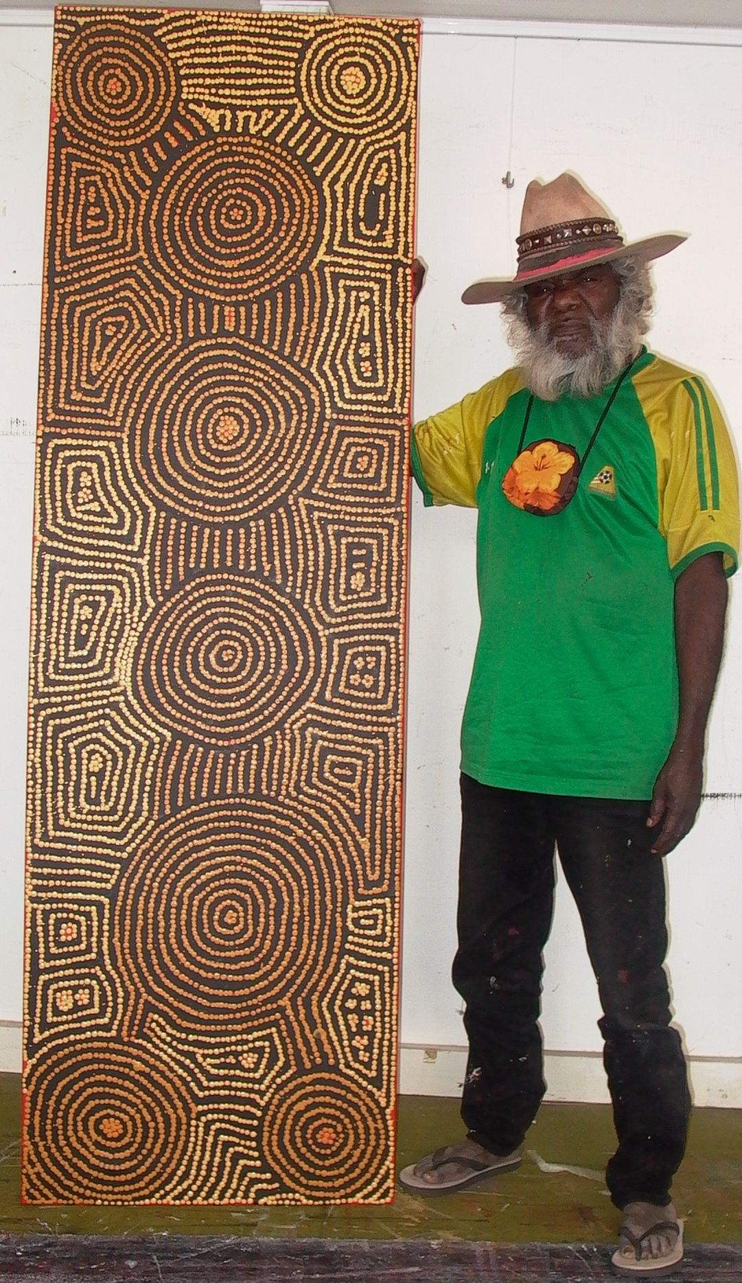 Tingari Cycle by Barney Campbell Tjakamarra 198x61cm 9340BC