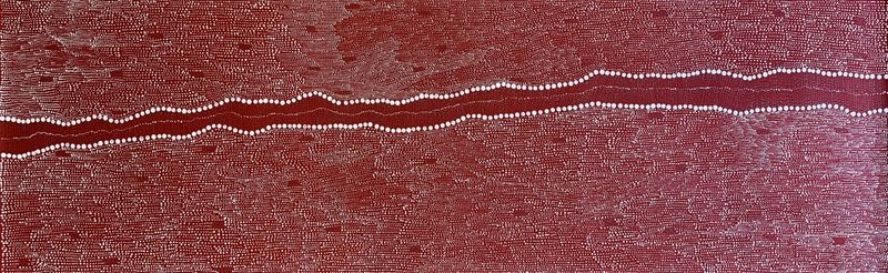 Pirlinyanu Site - Water Dreaming, 2011 by Julie Nangala Robertson, 61x198cm Cat 14274JR