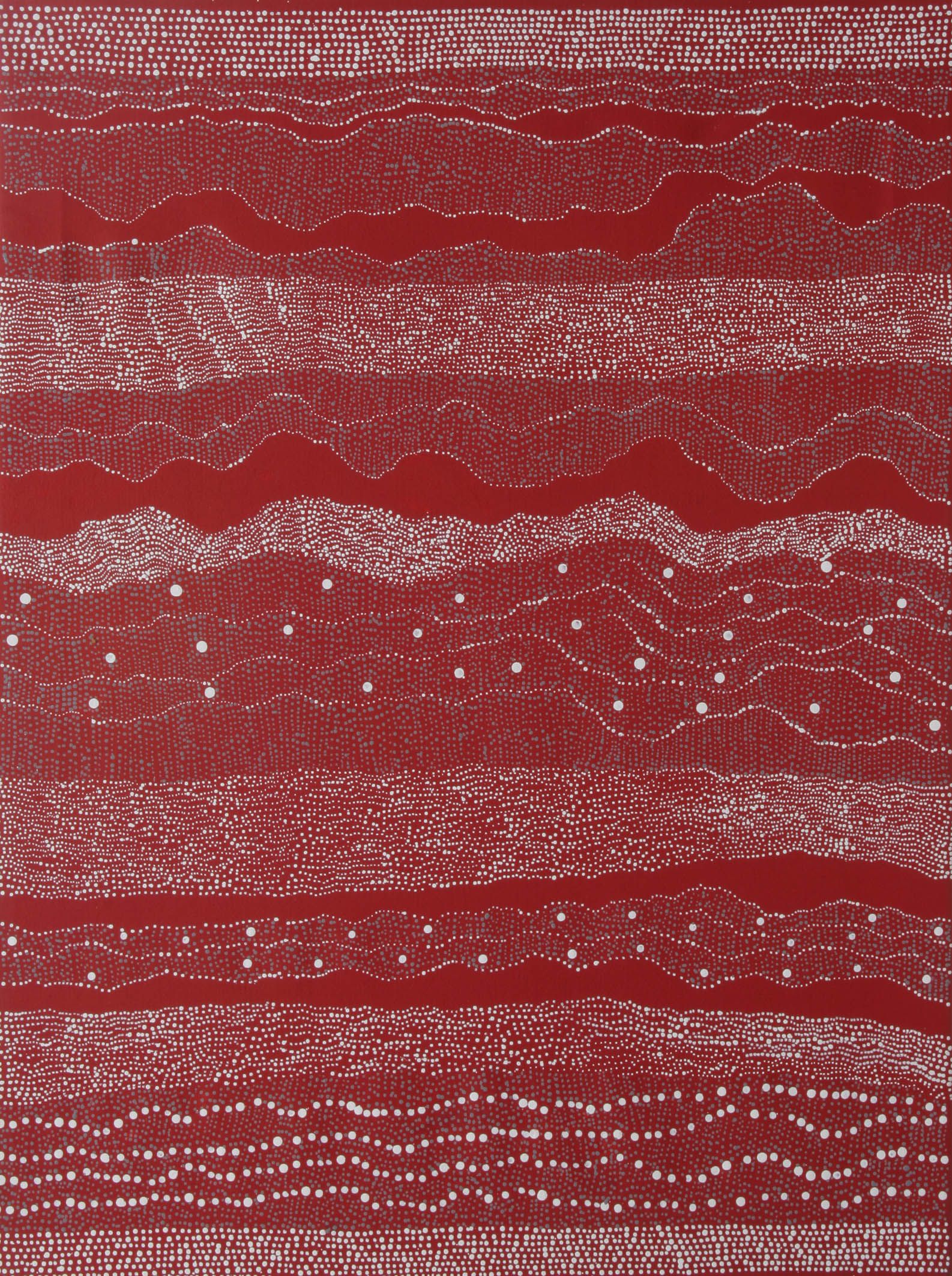 Pirlinyanu Site - Water Dreaming, 2010 by Julie Nangala Robertson, 122x91cm, Cat 14263JR