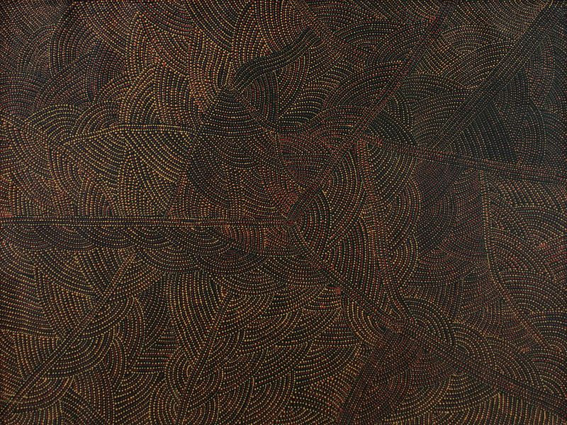 Bush Plum Dreaming by Gracie Pwerle (Purle) Morton Cat 3280GM 128x96cm