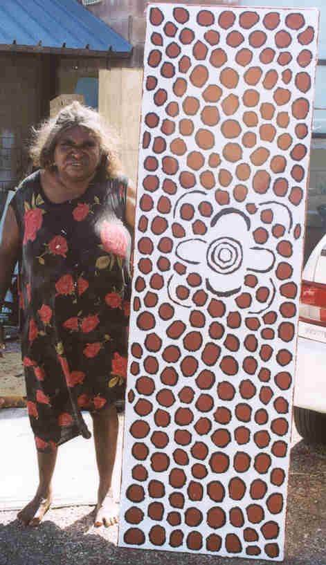 Women's Ceremony for Bush Apple, 2001 (198x61cm) by  Barbara Reid