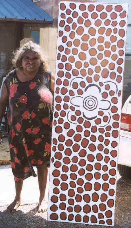 Women's Ceremony for Bush Apple, 2001 (198x61cm) by  Barbara Reid