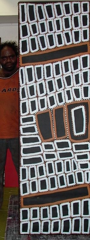 Tingari Cycle, 2005 by Walala Tjapaltjarri 198x61cm Cat 8957WT