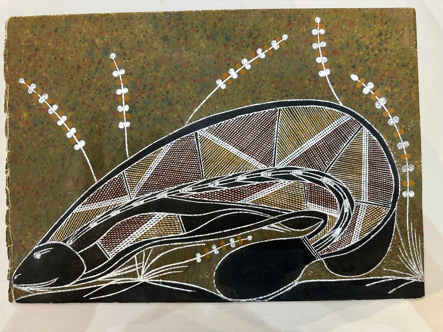 Saratoga-Kuluybirri by Matthew Maralngurrai, Arches Paper, 43x29 WOP11