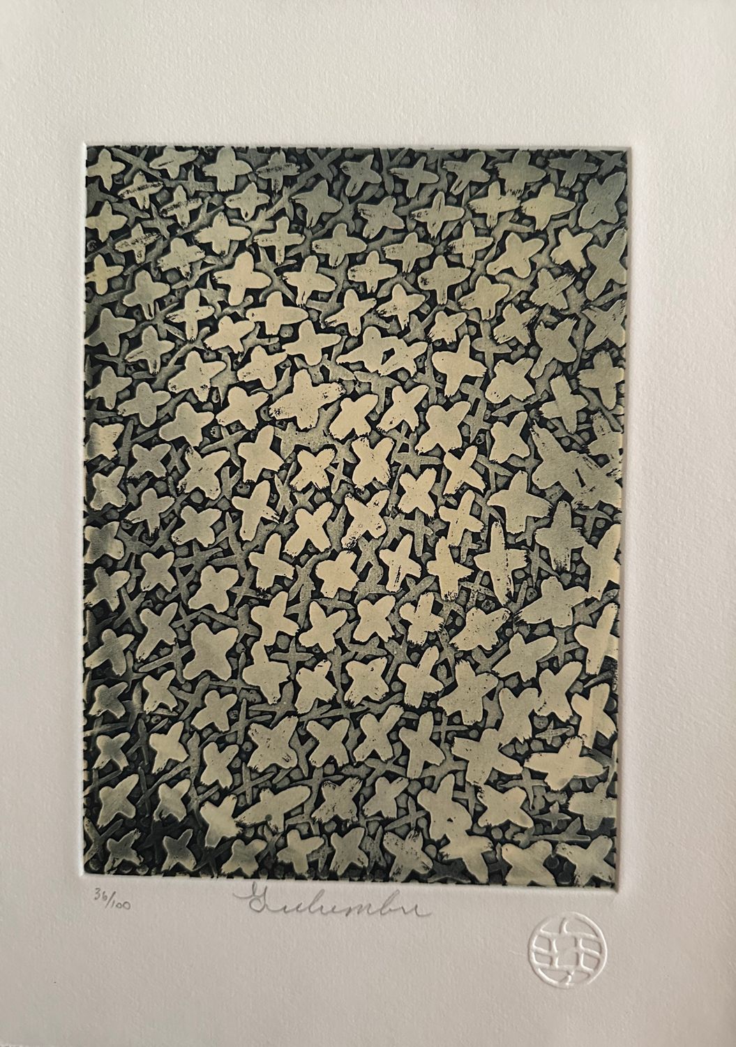 Stars by Gulumbu Yunupingu Etching 19x12cm Stars by Gulumbu Yunupingu Etching 19x12cm