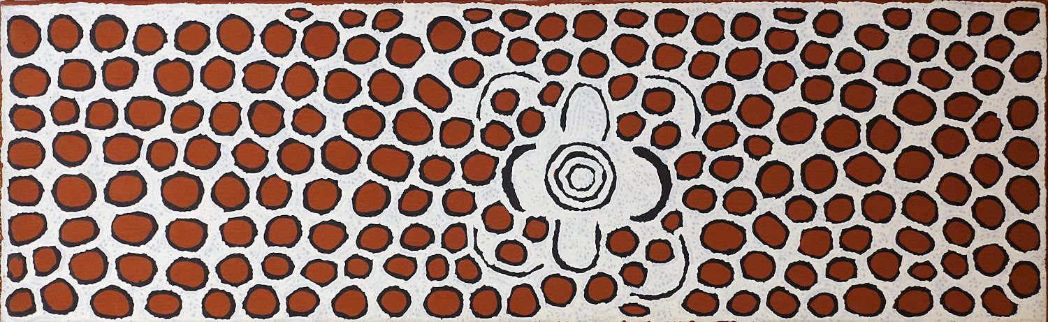 Women's Ceremony for Bush Apple, 2001 (198x61cm) by Barbara Reid