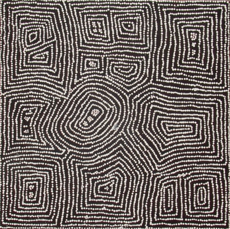 Tingari Cycle 2005 by Barney Campbell Tjakamarra, 91x91cm 9468BC
