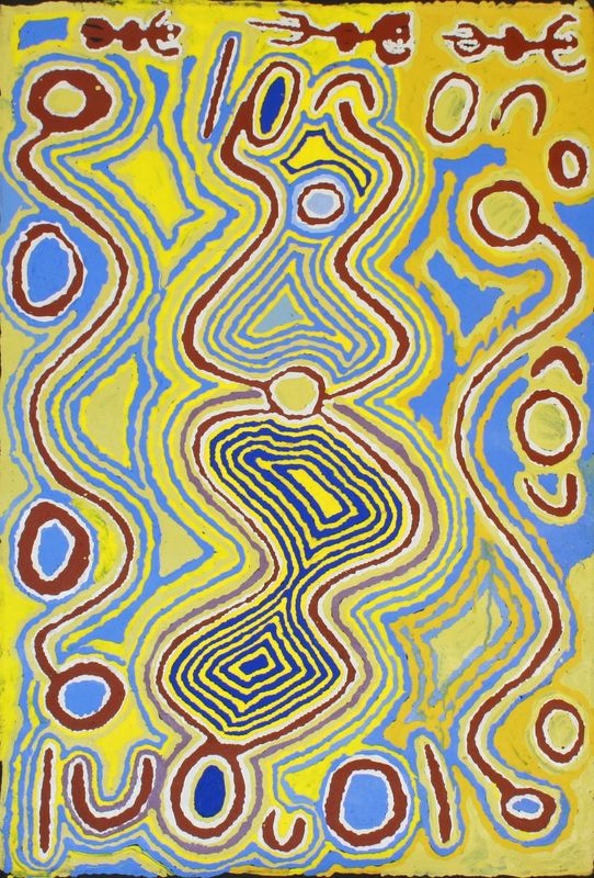 Lizard Dreaming, 2000 by Judy Watson Napangardi 90x61cm