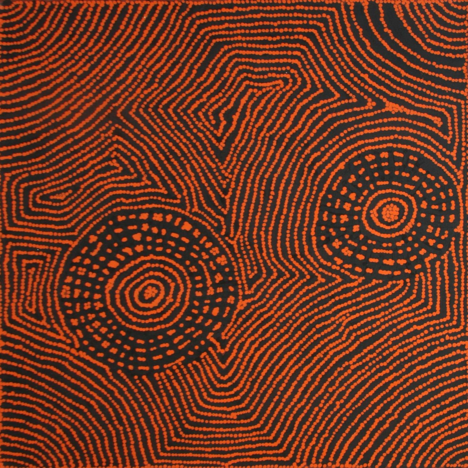 Tingari Cycle by Barney Campbell Tjakamarra 91x91cm 9457BC Tingari Cycle by Barney Campbell Tjakamarra 91x91cm 9457BC