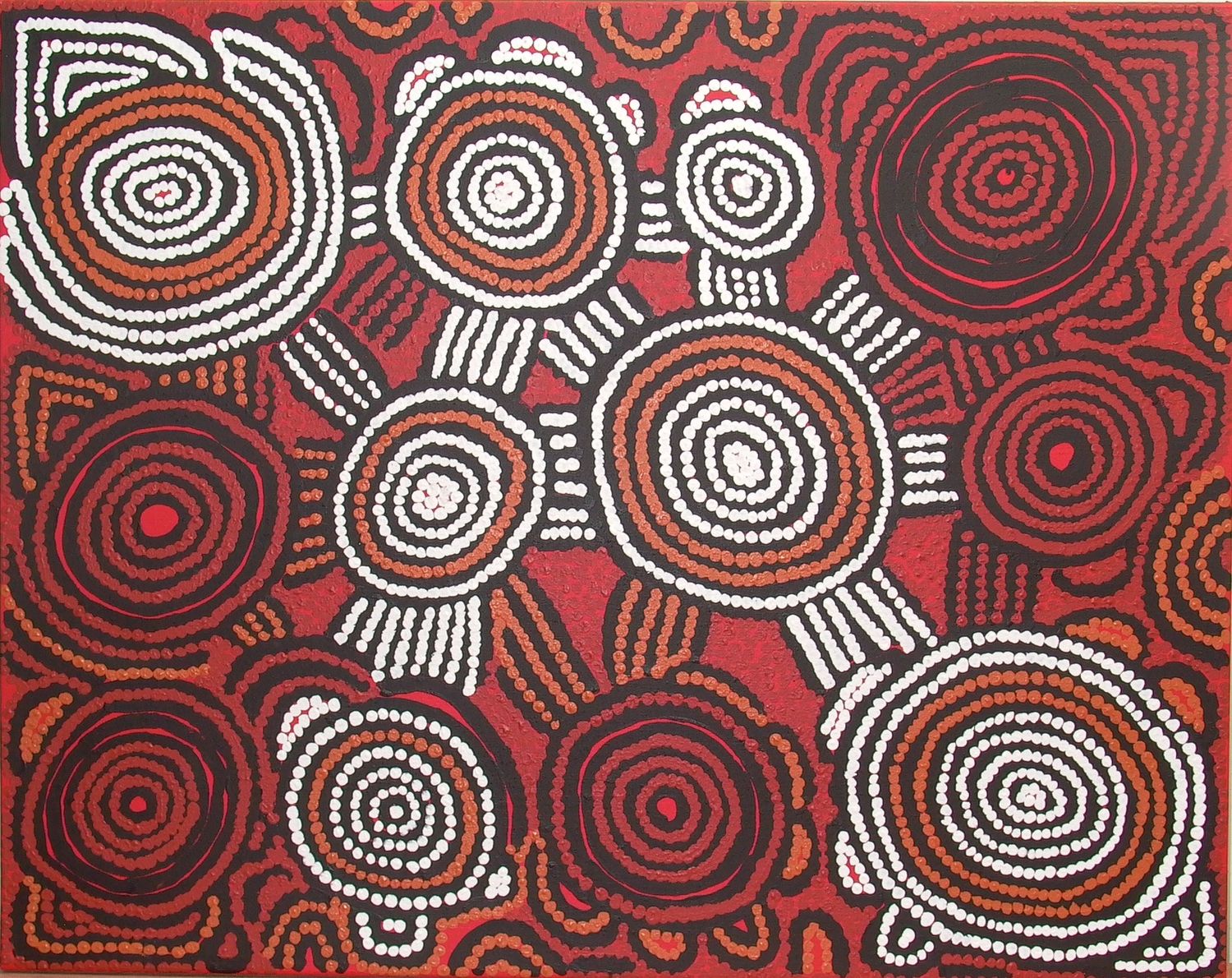 Tingari Cycle 2005 by Barney Campbell Tjakamarra 96x122cm Cat 9024BC Tingari Cycle 2005 by Barney Campbell Tjakamarra 96x122cm Cat 9024BC