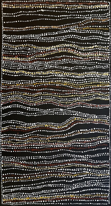 Sandhills 2006 by Dorothy Napangardi 76x41cm 10005DN EXHIBITION MIRRI DEC 26 Sandhills 2006 by Dorothy Napangardi 76x41cm 10005DN EXHIBITION MIRRI DEC 26