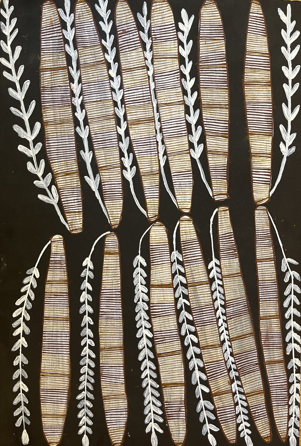 Yam Dreaming by Bob Wanur Namundja Injalak 61x41cm WOP12 Yam Dreaming by Bob Wanur Namundja Injalak 61x41cm WOP12
