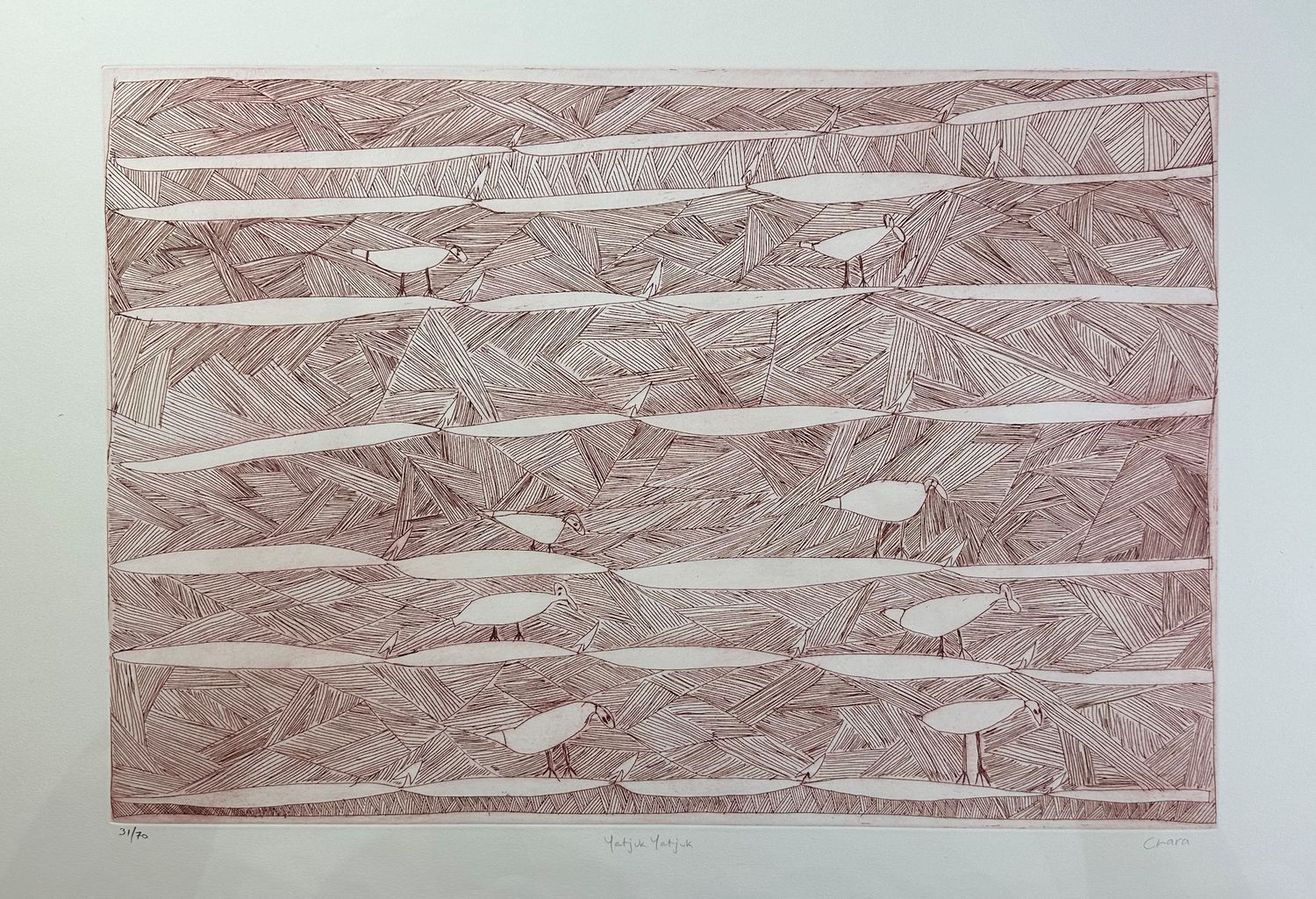 Yatjuk Yatjuk 1997 etching by Clara Wubukwubuk