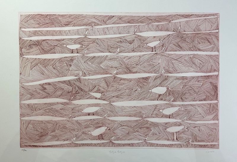 Yatjuk Yatjuk 1997 etching by Clara Wubukwubuk