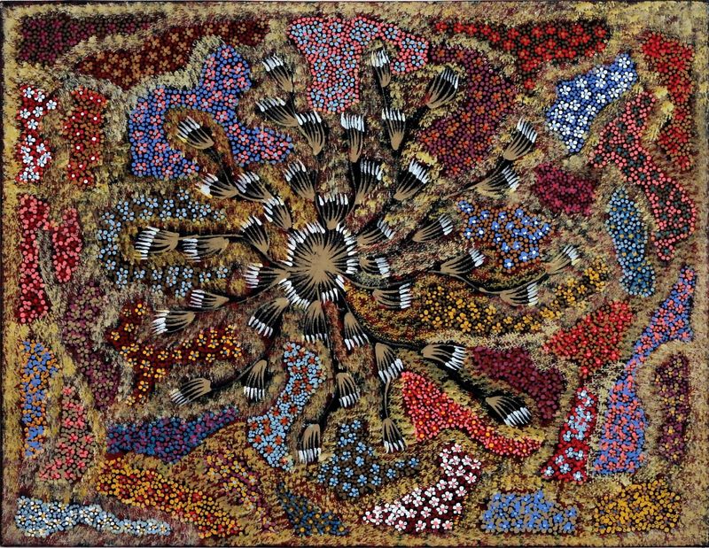 Bush Plum Dreaming, 1997 by Dorothy Napangardi 60x78cm 2194DN - On Hold