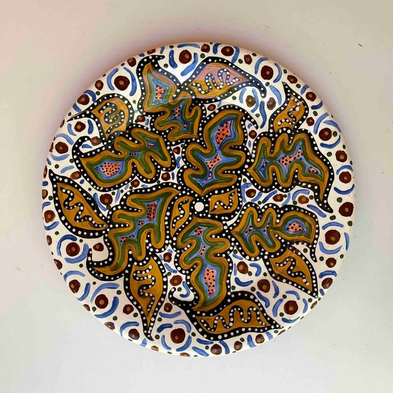 Ernabella Ceramic platter by Jillian Davey, 2008