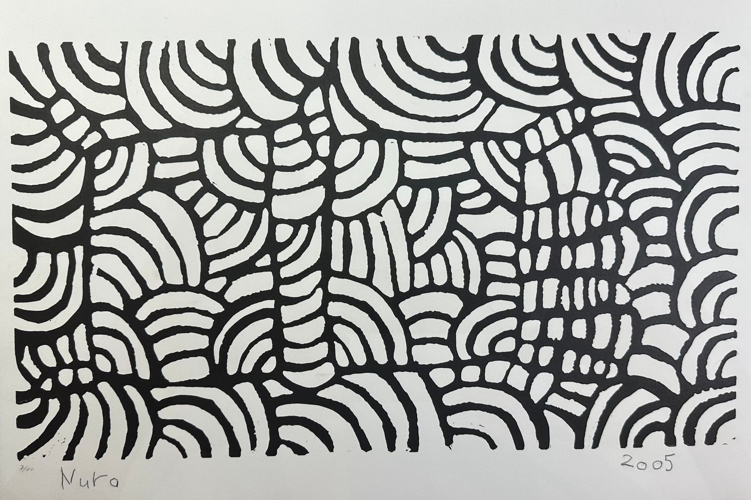 Nura Rupert, Untitled 2005 linocut Nura Rupert, Untitled 2005 linocut