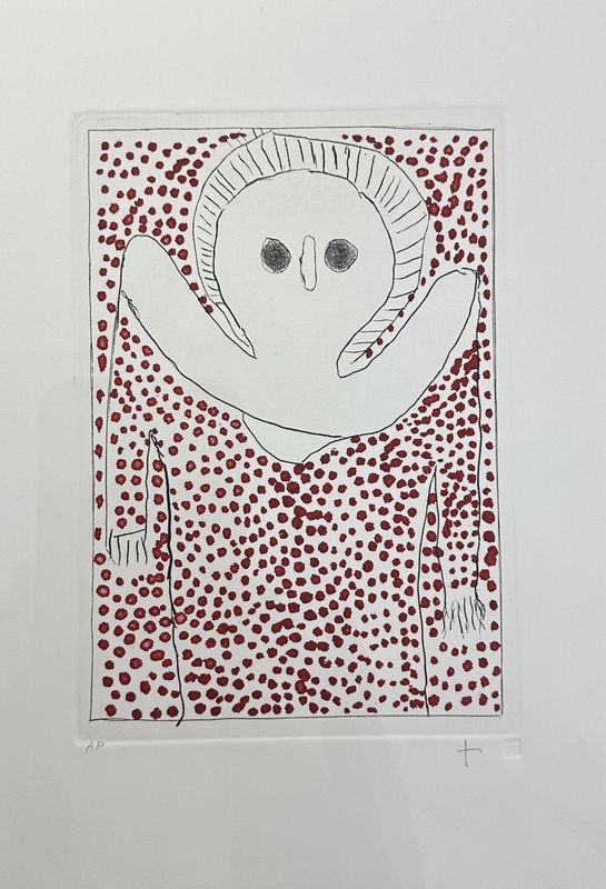 Wandjina 1999 Etching by Lily Karedada 50x35cm Wandjina 1999 Etching by Lily Karedada 50x35cm