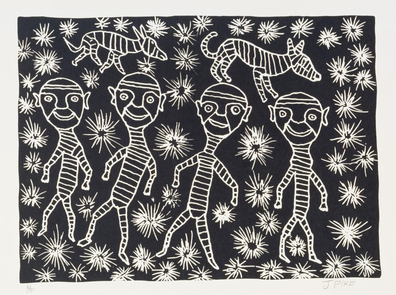 Jimmy Pike, Murungurrwarnti 1984, screenprint Jimmy Pike, Murungurrwarnti 1984, screenprint