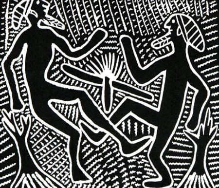 Jimmy Pike, Parnaparnti & Kurntumaru 1985, screenprint Jimmy Pike, Parnaparnti & Kurntumaru 1985, screenprint