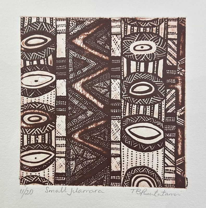 Thecla Bernadette Puruntatameri Etching 'Small Jilamara'