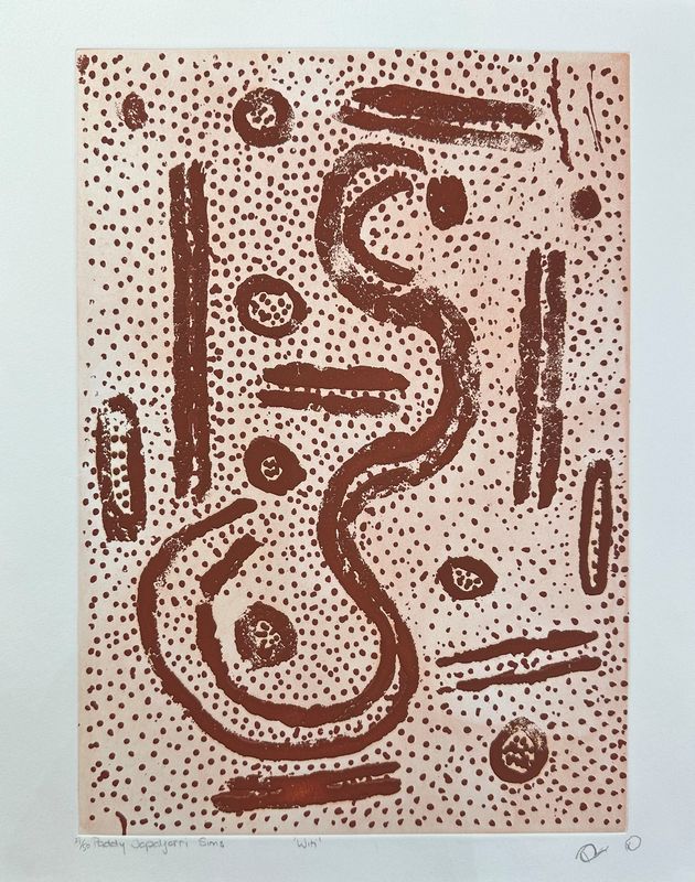 Paddy Japaljarri Sims, Witi Etching Paddy Japaljarri Sims, Witi Etching